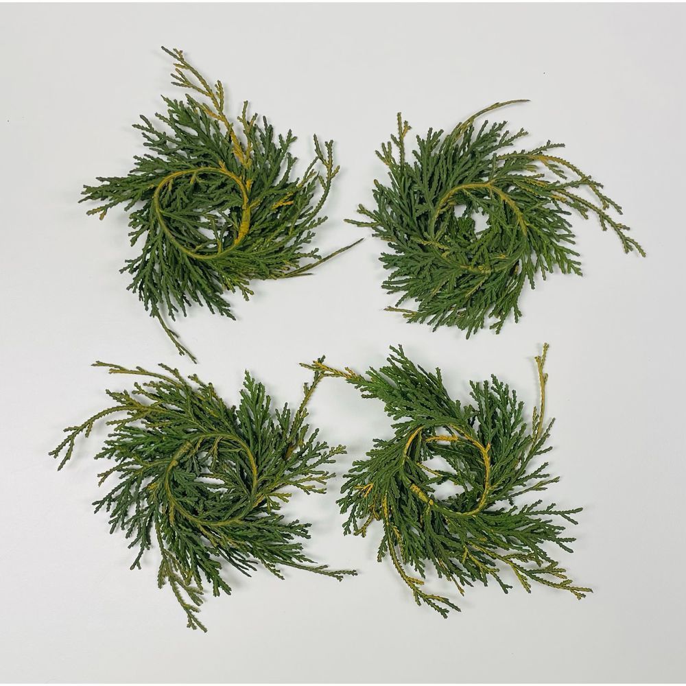 Magnolia HEARTH AND HAND Faux Wreath Greenery Napkin Rings Set‎ Of 4